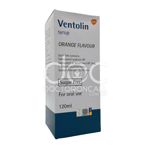Ventolin Syrup 120ml - DoctorOnCall Farmasi Online