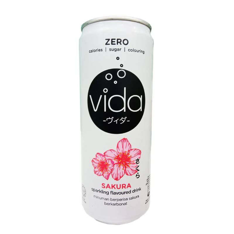 Vida Zero Sparkling Drink (Sakura) 325ml - DoctorOnCall Farmasi Online