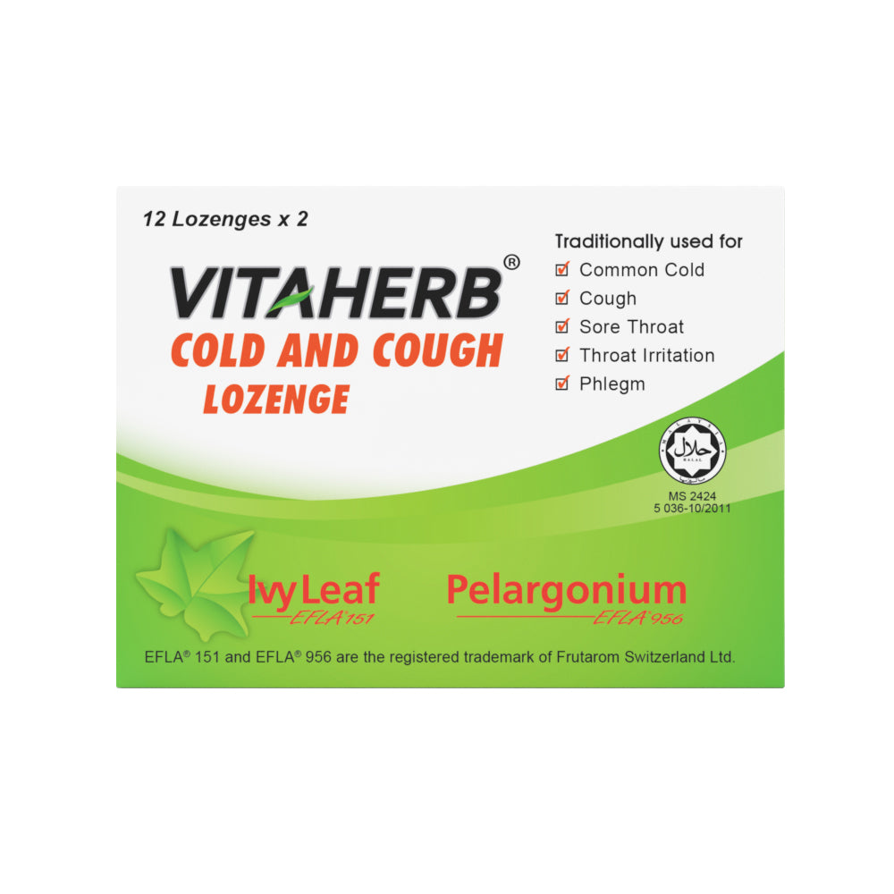 Vitaherb Cold & Cough Lozenges 24s - DoctorOnCall Online Pharmacy