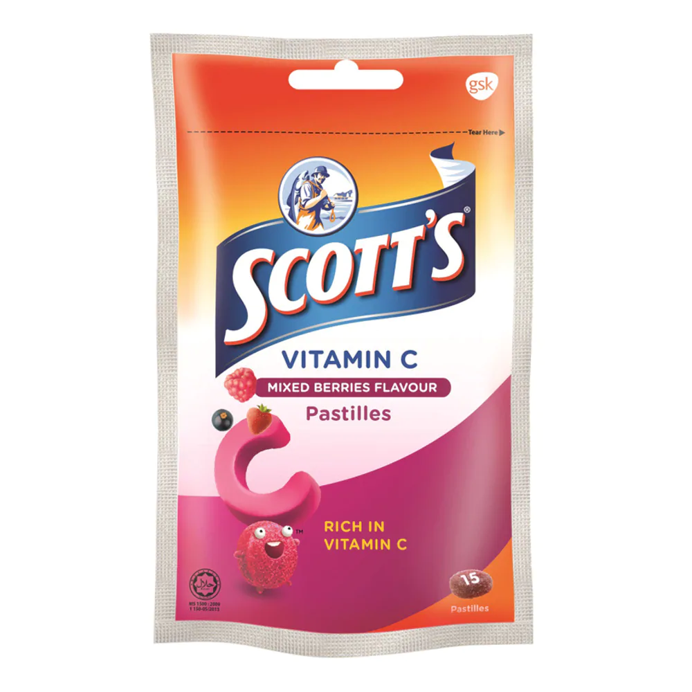 Scotts Vitamin C Pastille (Mixed Berries) 15s - DoctorOnCall Online Pharmacy