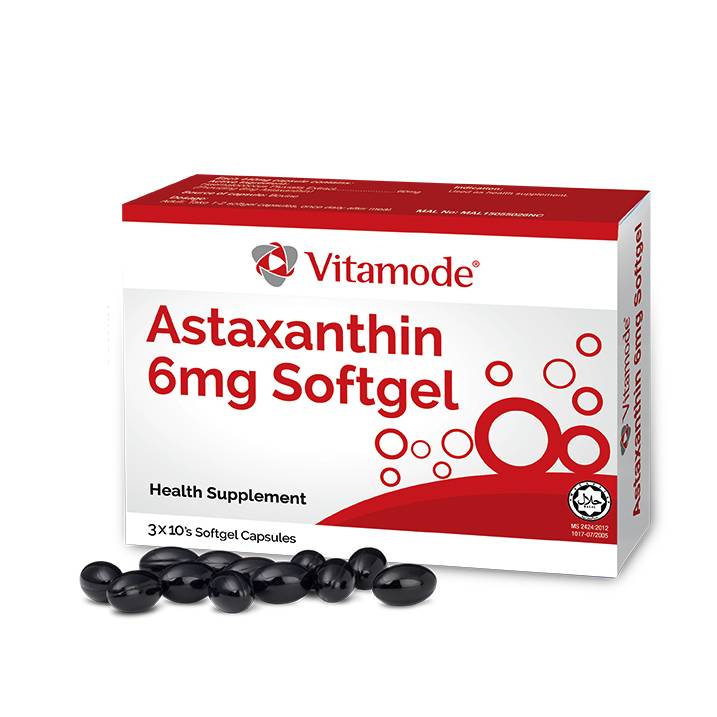 Vitamode Astaxanthin 6mg Capsule 30s - DoctorOnCall Farmasi Online