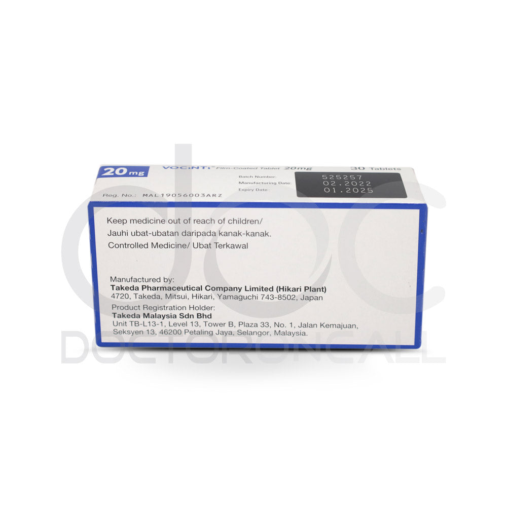 Vocinti 20mg Tablet 30s - DoctorOnCall Online Pharmacy