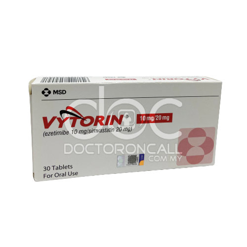 Vytorin 10/20mg Tablet 30s - DoctorOnCall Online Pharmacy