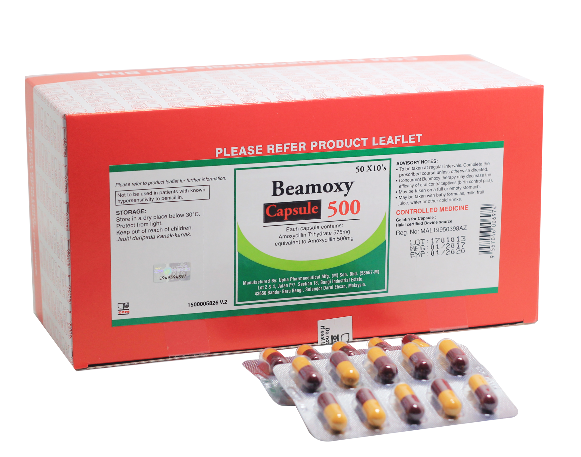 Beamoxy 500mg Capsule 10s (strip) - DoctorOnCall Online Pharmacy