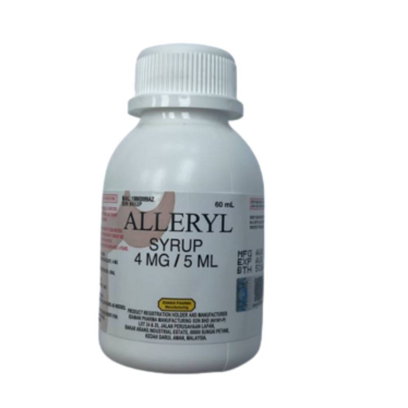 Alleryl 4mg/5ml Syrup 60ml - DoctorOnCall Online Pharmacy