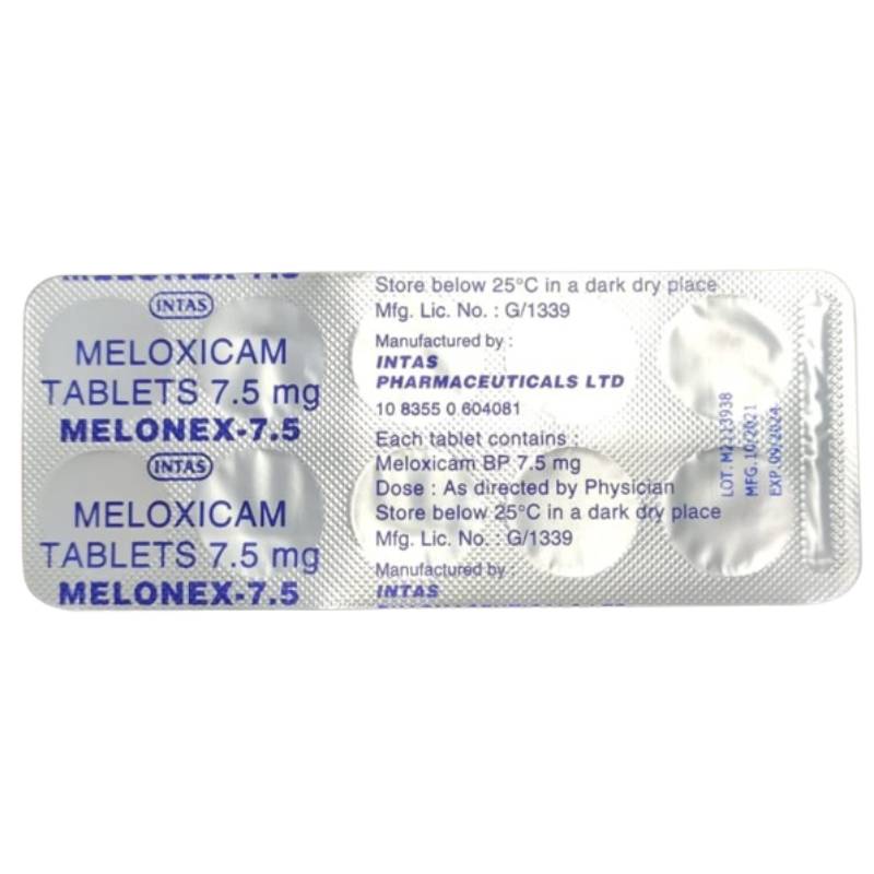 Melonex Meloxicam 7.5mg Tablet 10s - DoctorOnCall Farmasi Online