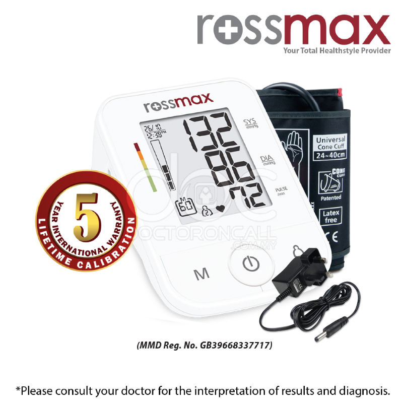 Rossmax Blood Pressure Monitor (X3) - 1s - DoctorOnCall Farmasi Online