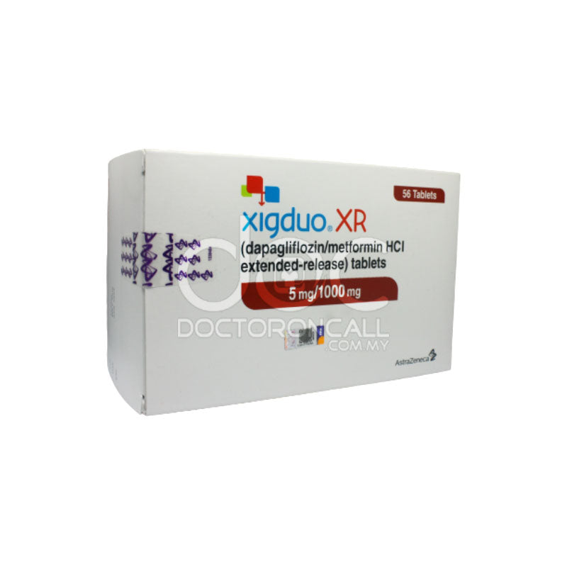 Xigduo XR 5/1000mg Tablet 56s - DoctorOnCall Online Pharmacy