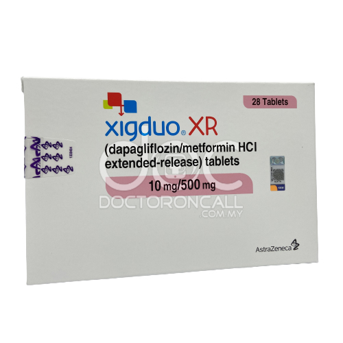 Xigduo XR 10/500mg Tablet - 28s - DoctorOnCall Farmasi Online