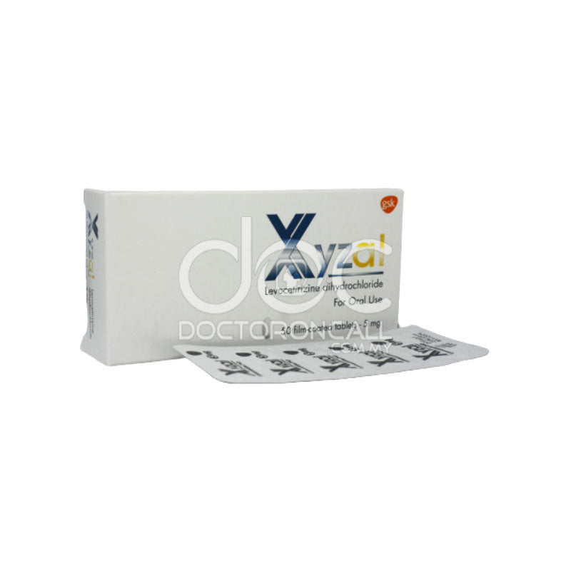 Xyzal 5mg Tablet 50s - DoctorOnCall Online Pharmacy