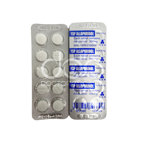 YSP Allopurinol 300mg Tablet 10s (strip) - DoctorOnCall Online Pharmacy