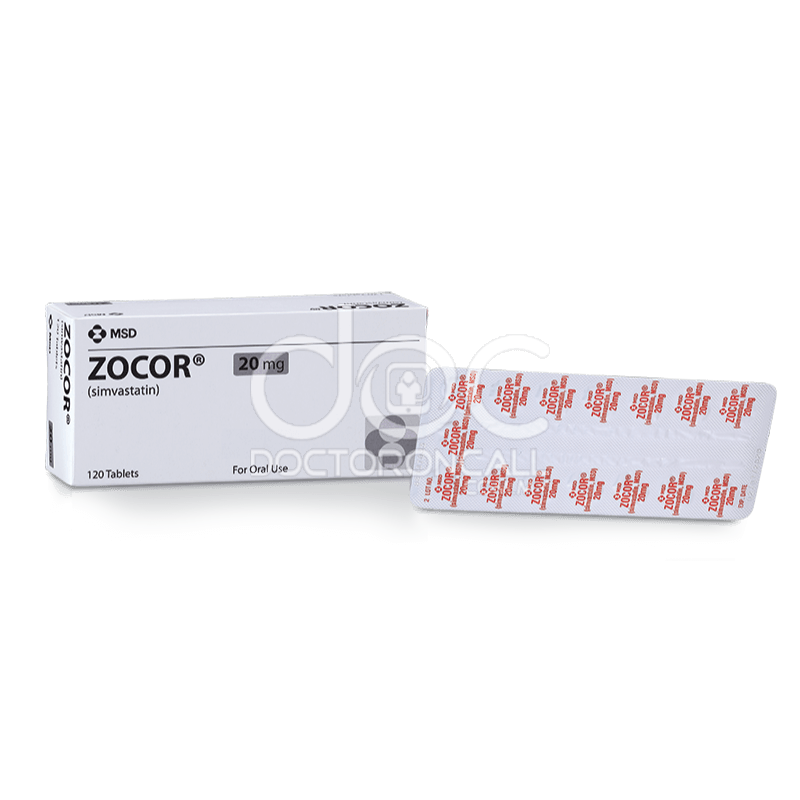 Zocor 20mg Tablet 15s (strip) - DoctorOnCall Online Pharmacy