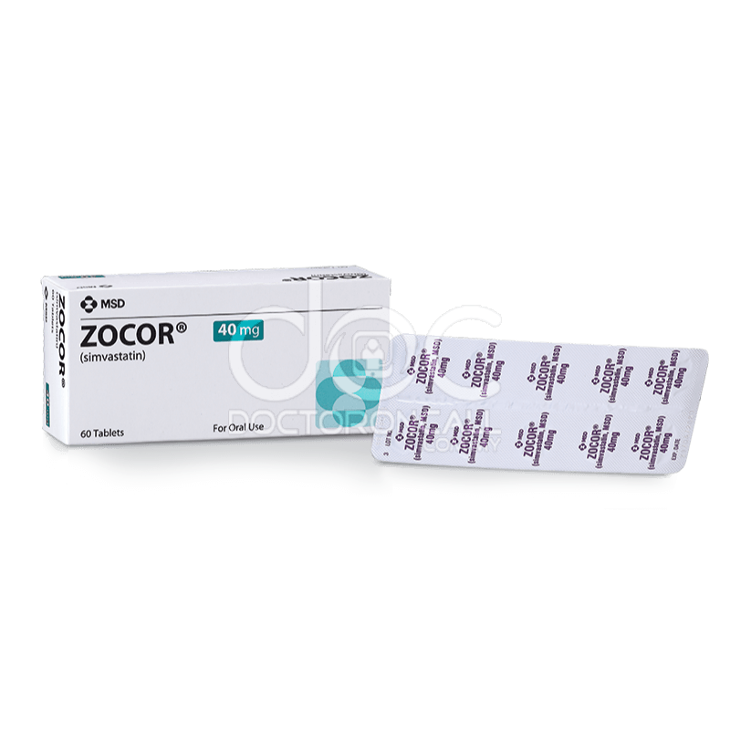 Zocor 40mg Tablet 60s - DoctorOnCall Online Pharmacy
