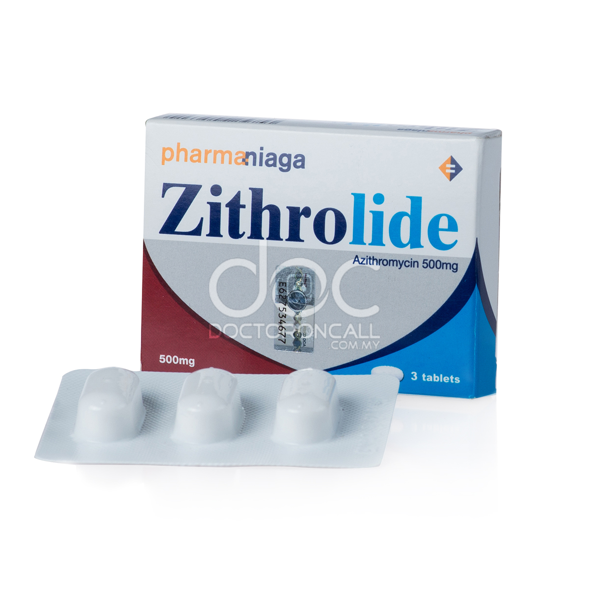 Pharmaniaga Zithrolide 500mg Tablet 3s (strip) - DoctorOnCall Online Pharmacy