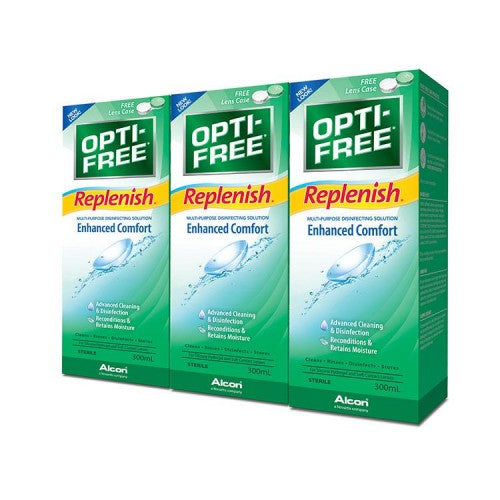 Opti-free Replenish Multi-Purpose Disinfecting Solution 300ml x3 - DoctorOnCall Farmasi Online