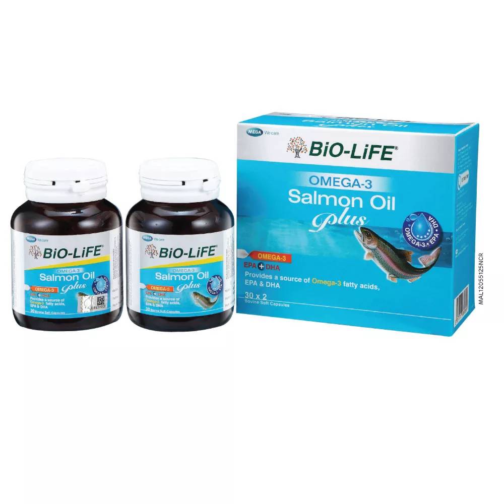 Bio-Life Omega -3 Salmon Oil Plus Capsule 30s x2 - DoctorOnCall Farmasi Online