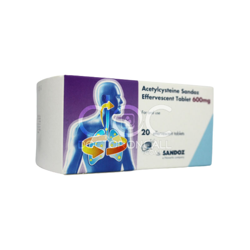 Sandoz Acetylcysteine 600mg Tablet 20s - DoctorOnCall Farmasi Online