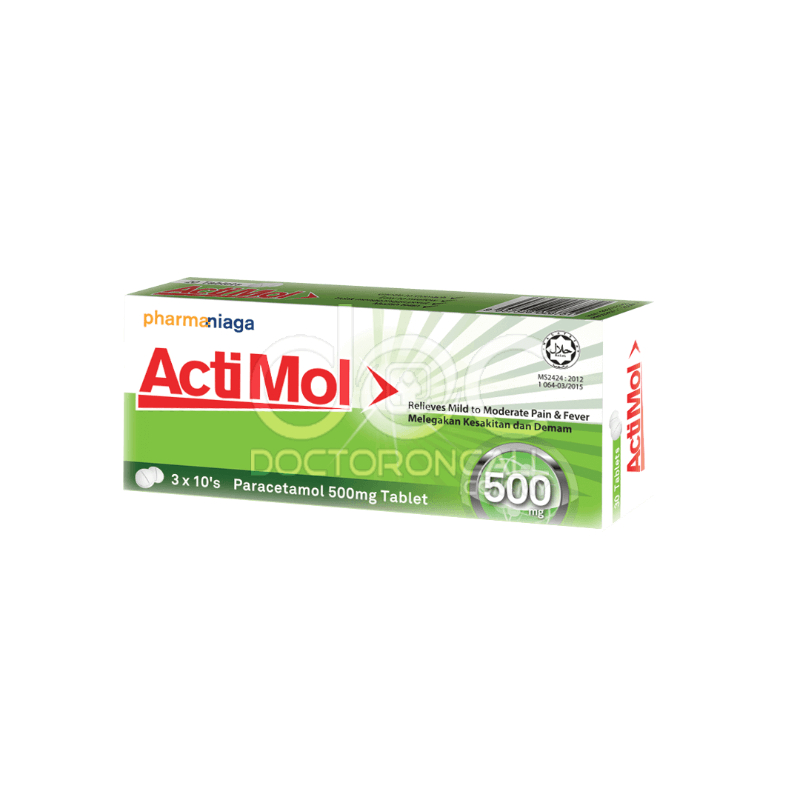 Actimol 500mg Tablet 30s - DoctorOnCall Online Pharmacy