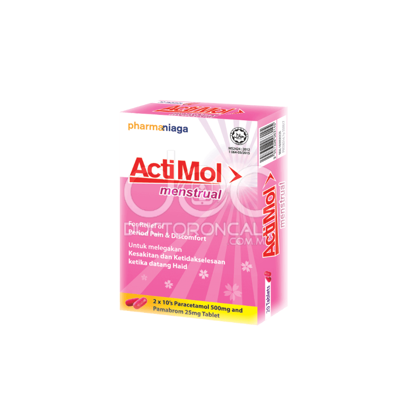 Actimol Menstrual Tablet 20s - DoctorOnCall Online Pharmacy