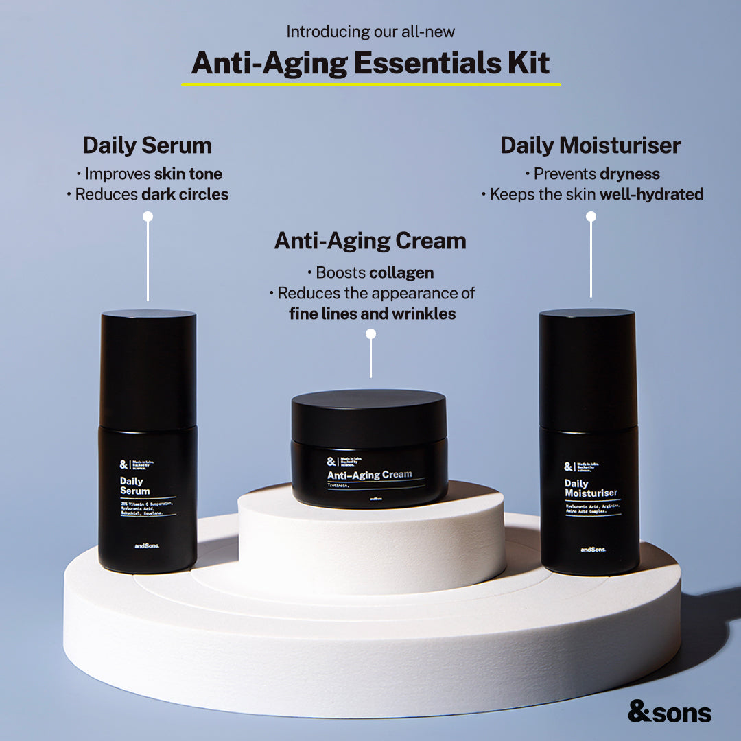 AndSons Anti-Aging Essential Kit (Tretinoin 0.0125% Cream + Moisturiser + Serum) 1 set - DoctorOnCall Farmasi Online