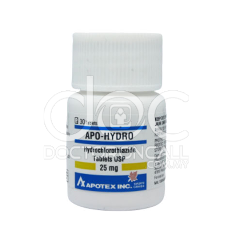 Apo-Hydro 25mg Tablet 30s - DoctorOnCall Online Pharmacy