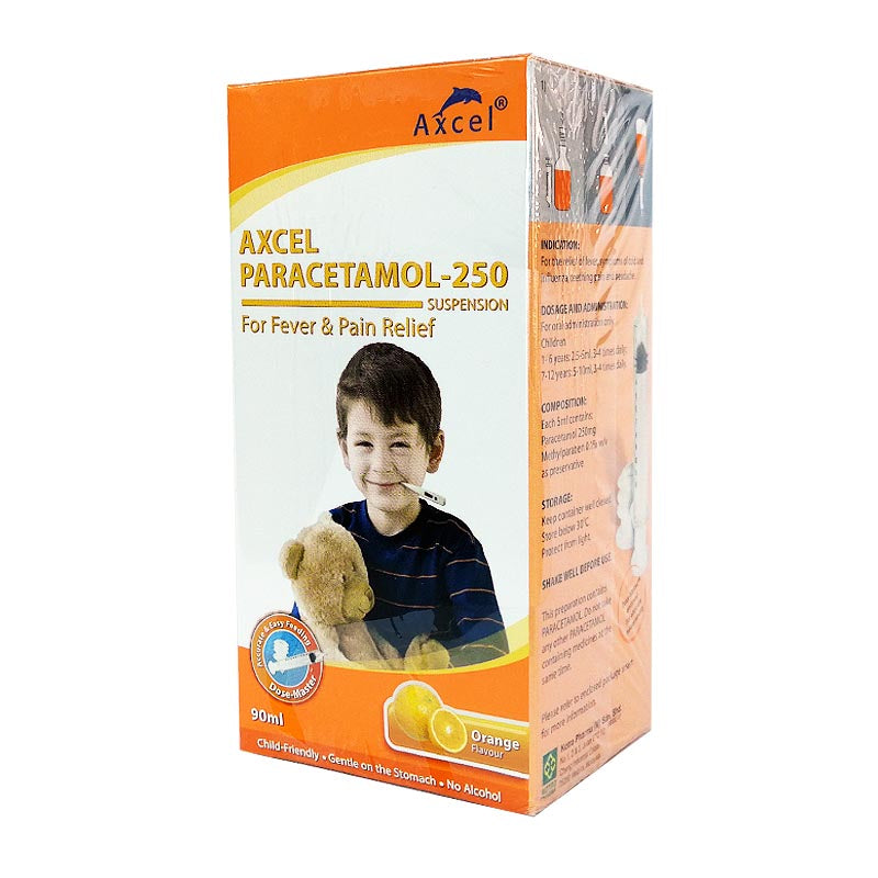 Axcel Paracetamol 250 Suspension 90ml - DoctorOnCall Farmasi Online