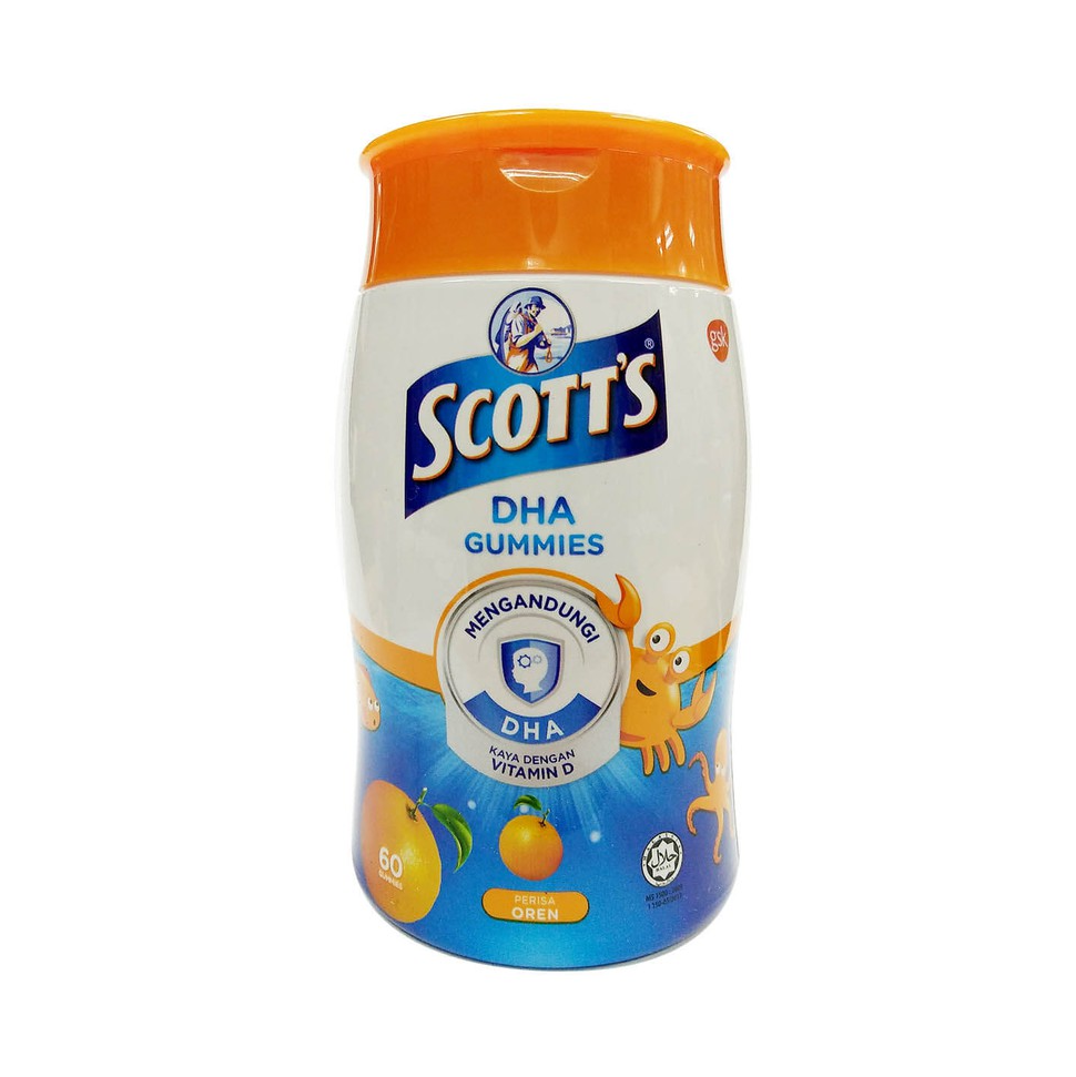 Scotts DHA Gummies 60s Orange - DoctorOnCall Farmasi Online