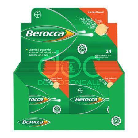 Berocca Effervescent Tablet (Orange) 2s (strip) - DoctorOnCall Farmasi Online