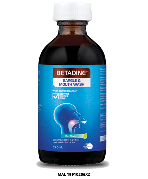 Betadine Gargle and Mouth Wash 240ml - DoctorOnCall Farmasi Online