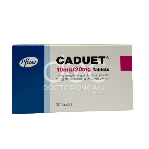 Caduet 10mg/20mg Tablet 30s - DoctorOnCall Online Pharmacy