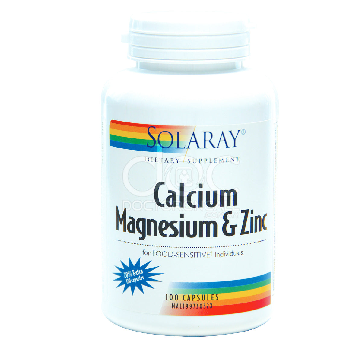 Solaray Calcium Magnesium Zinc Capsule 120s - DoctorOnCall Farmasi Online