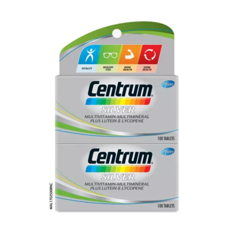 Centrum Silver Multivitamin-Multimineral + Lutein + Lycopene 30s x2 - DoctorOnCall Online Pharmacy