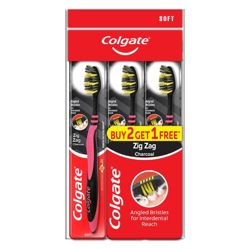 Colgate Zig Zag Charcoal (Soft) Toothbrush 5s - DoctorOnCall Online Pharmacy