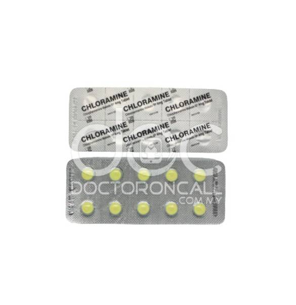 Duopharma Chloramine 4mg Tablet 10s (strip) - DoctorOnCall Farmasi Online