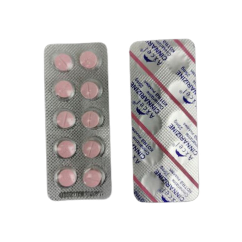Axcel Cinnarizine 25mg Tablet 10s (strip) - DoctorOnCall Farmasi Online
