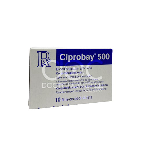 Ciprobay 500mg Tablet - 10s - DoctorOnCall Farmasi Online
