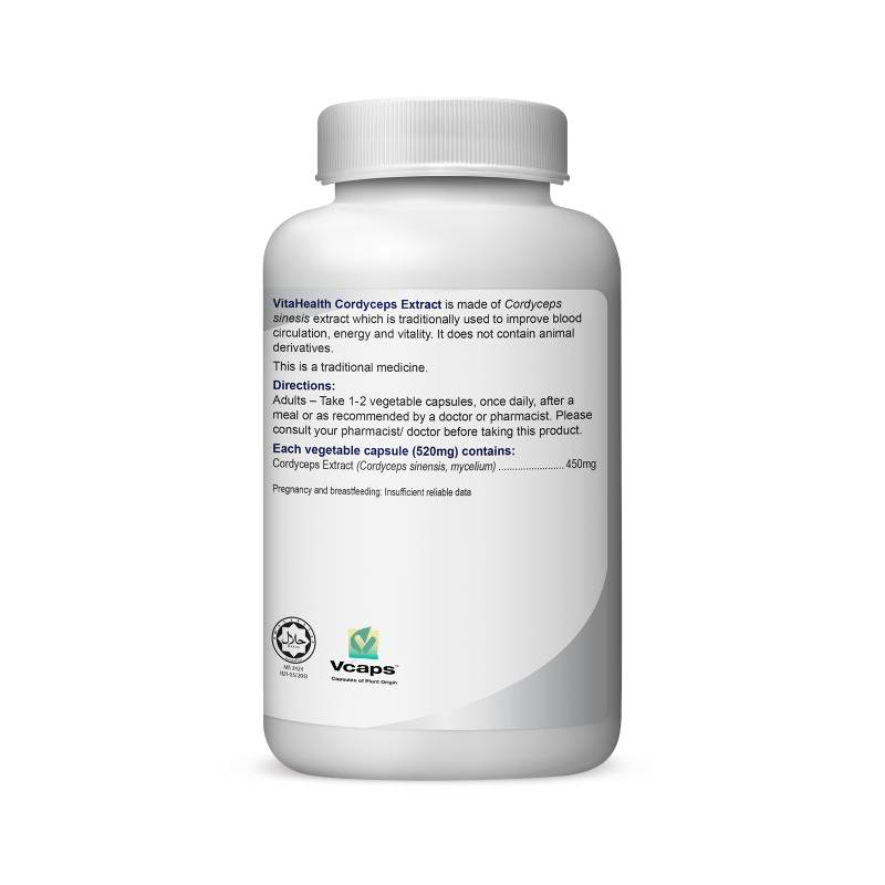 VitaHealth Cordyceps Extract Capsule 60s - DoctorOnCall Farmasi Online