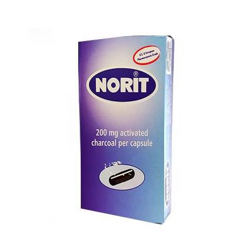 Norit 200mg (Activated Charcoal) Capsule - 15s (strip) - DoctorOnCall Farmasi Online