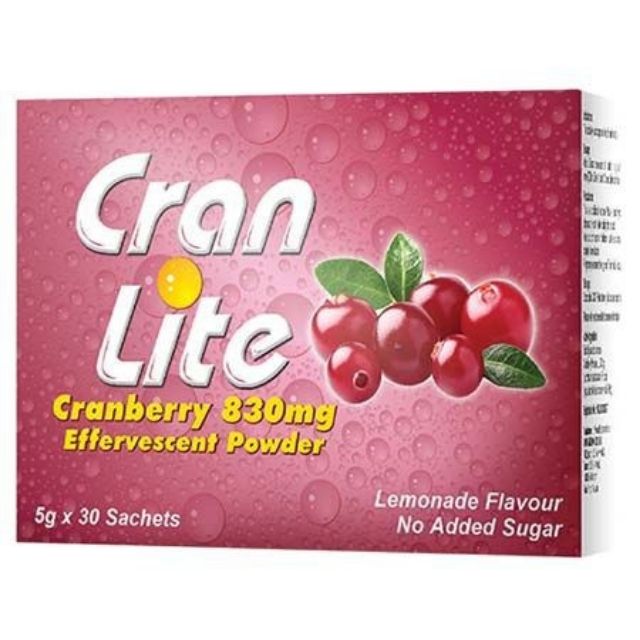 Cran Lite Cranberry Effervescent Powder 12s - DoctorOnCall Farmasi Online