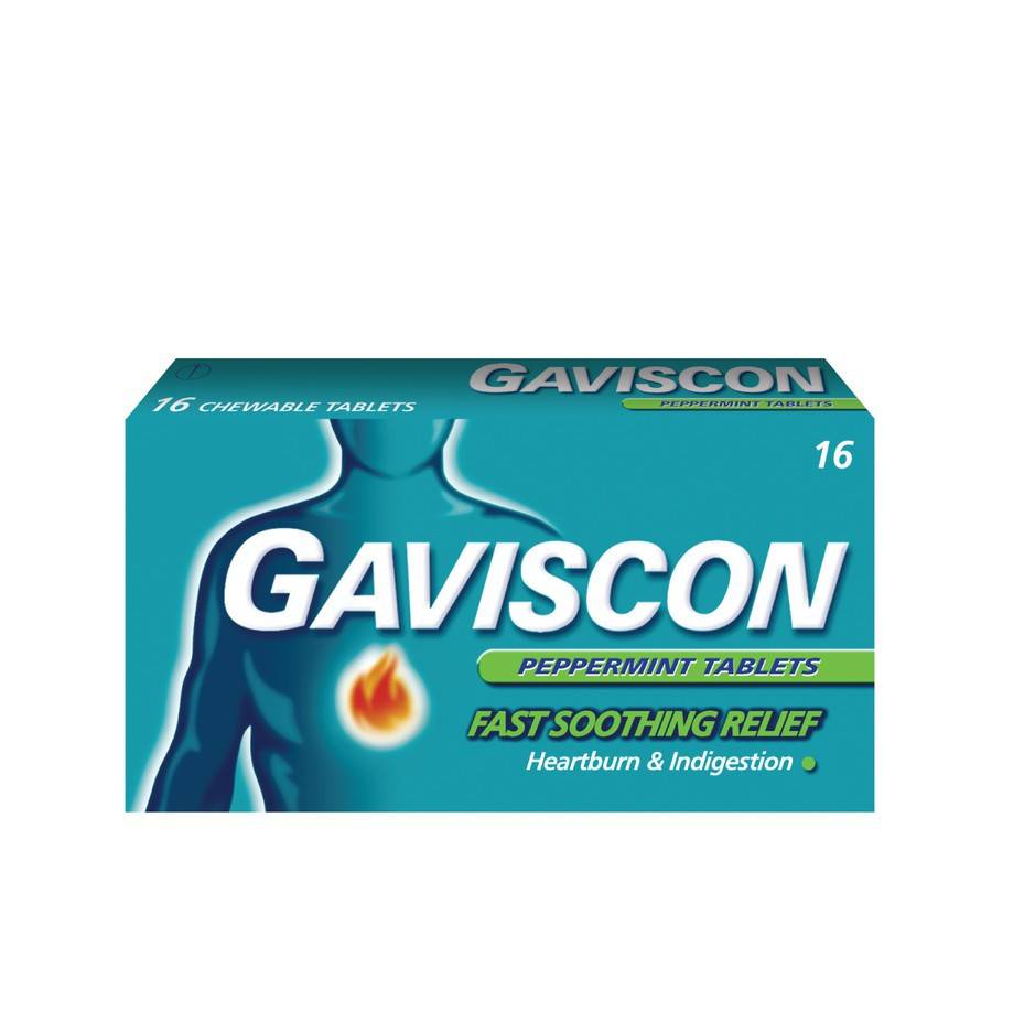 Gaviscon Peppermint 250mg Chewable Tablet 8s (strip) - DoctorOnCall Farmasi Online