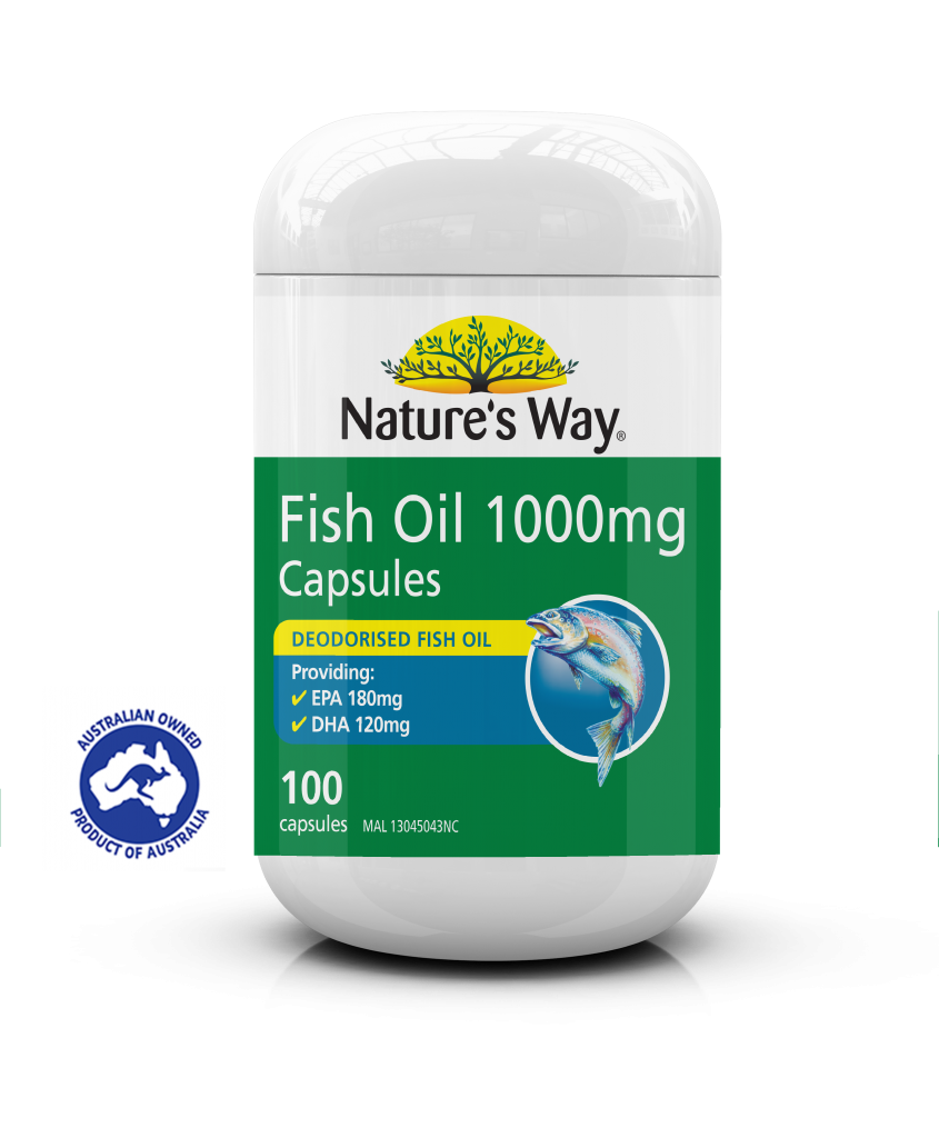 Nature's Way Fish Oil 1000mg Capsule 200s - DoctorOnCall Farmasi Online