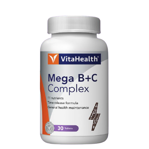 VitaHealth Mega B+C Complex Time Release Nutrition Tablet 30s - DoctorOnCall Farmasi Online