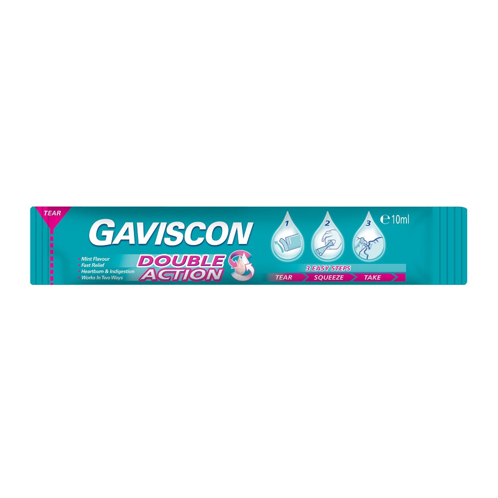 Gaviscon Double Action Sachets 10 ml (sachet) - DoctorOnCall Online Pharmacy