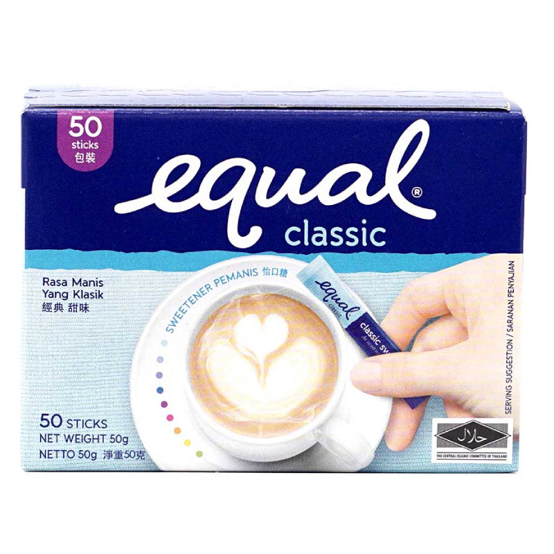 Equal Classic Sweetener Sticks Sachet 100g - DoctorOnCall Farmasi Online