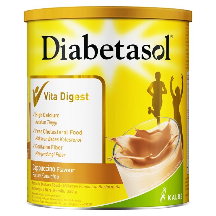 Diabetasol Milk Powder 360g Cappucino - DoctorOnCall Farmasi Online