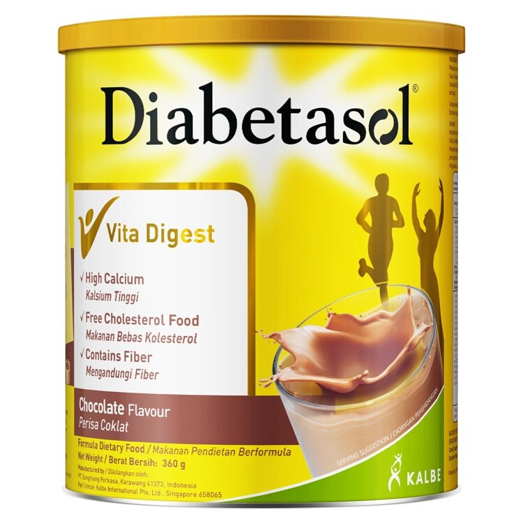 Diabetasol Milk Powder 360g Chocolate - DoctorOnCall Farmasi Online
