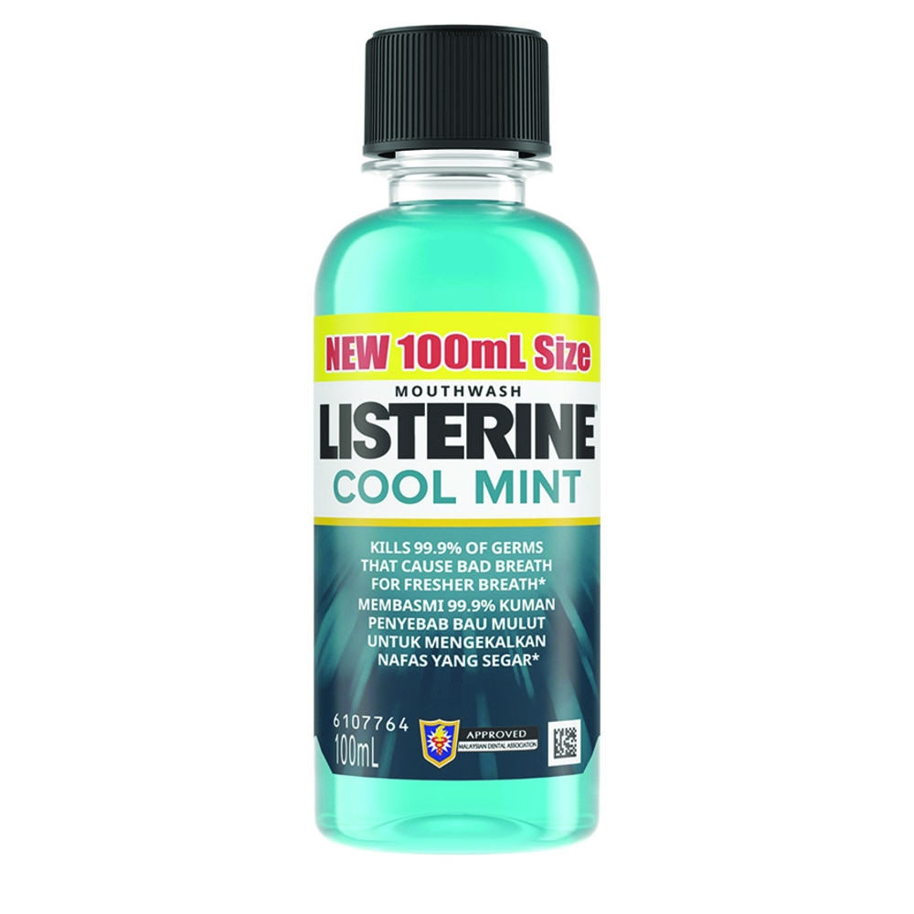 Listerine Cool Mint Mouthwash 100ml - DoctorOnCall Farmasi Online