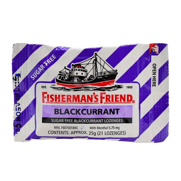 Fisherman's Friend Sugarfree Blackcurrant 25g - DoctorOnCall Online Pharmacy