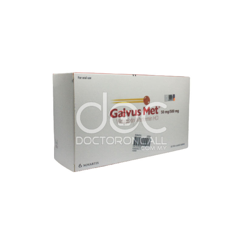 Galvus Met 50/500mg Tablet 60s - DoctorOnCall Online Pharmacy