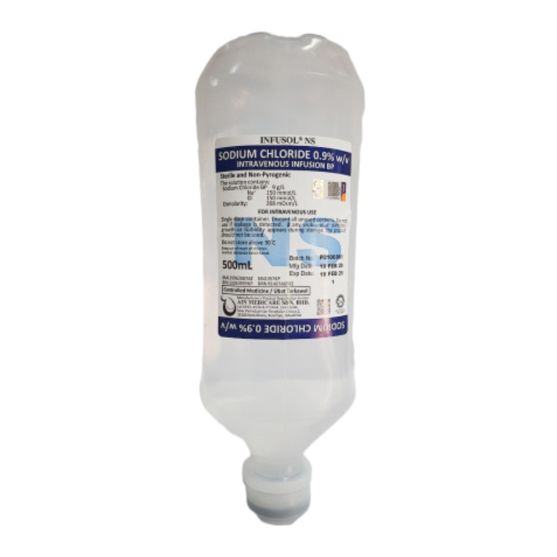 Infusol NS Sodium Chloride 0.9% IV Infusion 500ml - DoctorOnCall Online Pharmacy